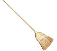 SolaDirect Traditional Wooden Straw Corn Broom 150 Cm / 59 In Natural Garden Yard Stable Sweeping American Style Brush