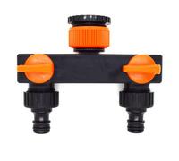 SolaDirect Two Way Tap Splitter For Garden Hose Pipe Irrigation System With Valves