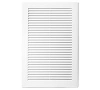 SolaDirect White Louvred Wall Vent Grille With Flyscreen And Screw Covers, 200 X 300 mm, Air Ventilation Duct Cover With Flat Back