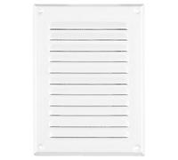 SolaDirect White Metal Air Vent Grille With Fly Screen Flat Ducting Ventilation Cover (165 X 240 mm)