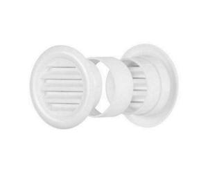 SolaDirect White Mini Circle Air Vent Grille Door Round Ventilation Cover