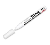 SolaDirect White Oil-Based Paint Marker Pen Permanent - 2.5mm Round Tip, Fast-Drying Waterproof Ink - Universal for Metal, Tyres, Plastic, Wood, Glass, Outdoor Marking, Workshop, Art, Crafts, DIY