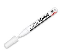 SolaDirect White Oil-Based Paint Marker Pen Permanent - 2.5mm Round Tip, Fast-Drying Waterproof Ink - Universal For All Surfaces