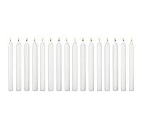 SolaDirect White Table Household Dinner Tapered Candles, Decorative Household Candles, 6 Hours Burning Time, 18Cm / 7" Long (Pack Of 16)