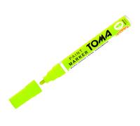 SolaDirect Yellow Neon Oil-Based Paint Marker Pen Permanent - 2.5mm Round Tip, Fast-Drying Waterproof Ink - Universal For All Surfaces
