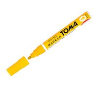 SolaDirect Yellow Oil-Based Paint Marker Pen Permanent - 2.5mm Round Tip, Fast-Drying Waterproof Ink - Universal for Metal, Tyres, Plastic, Wood, Glass, Outdoor Marking, Workshop, Art, Crafts, DIY