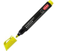 SolaDirect Yellow Permanent Marker Pen - Waterproof 2.0 mm Fibre Tip - Durable Writing Marker For Cardboard, Plastic, Metal, Glass, Wood