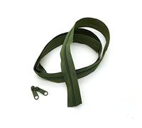 SolaDirect Zipper Tape Size #3 Nylon Coil Spiral Continuous Zip Zipper + 2 Sliders per 1 Metre for Clothes Jacket Coat Backpack DIY Crafts (Green Cedar 263, 5 Metres + 10 Sliders)