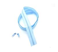 SolaDirect Zipper Tape Size #3 Nylon Coil Spiral Continuous Zip Zipper + 2 Sliders per 1 Metre for Clothes Jacket Coat Backpack DIY Crafts (Blue Baby 183, 1 Metre + 2 Sliders)
