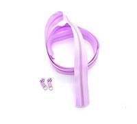 SolaDirect Zipper Tape Size #3 Nylon Coil Spiral Continuous Zip Zipper + 2 Sliders per 1 Metre for Clothes Jacket Coat Backpack DIY Crafts (Purple Light 165, 1 Metre + 2 Sliders)