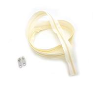 SolaDirect Zipper Tape Size #5 Nylon Coil Spiral Continuous Zip Zipper + 2 Sliders per 1 Metre for Clothes Jacket Coat Backpack DIY Crafts (Cream 103, 10 Metres + 20 Sliders)