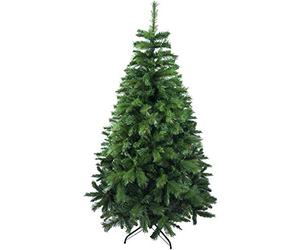 SOLAGUA NAVIDAD Artificial Christmas Tree Extra-stuffed 150-240cm Double-leaf Fir Combined Tree with Metal Stand (Green, 150cm 418Tips)