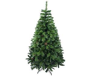 SOLAGUA NAVIDAD Artificial Christmas Tree Extra-stuffed 150-240cm Double-leaf Fir Combined Tree with Metal Stand (Green, 180cm 690Tips)