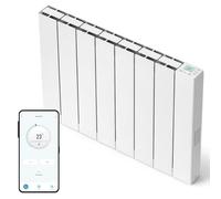 SolAire Exo Ceramic Core Electric Radiator, Aluminium WiFi Smart Radiator, Wall Mounted, Digital Thermostat, Timer & Voice Control, White (2000W)