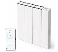 SolAire Exo Ceramic Core Electric Radiator, Aluminium WiFi Smart Radiator, Wall Mounted, Digital Thermostat, Timer & Voice Control, White (500W)