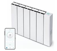 SolAire Exo Ceramic Core Electric Radiator, Aluminium WiFi Smart Radiator, Wall Mounted, Digital Thermostat, Timer & Voice Control, White (1500W)