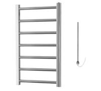 SolAire Heating Products Alpine Chrome Electric Heated Towel Rail, Prefilled, Chrome - W500 X H800 mm