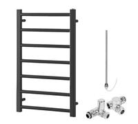 SolAire Heating Products Alpine Dual Fuel Heated Towel Rail, Anthracite - W500 X H800 mm