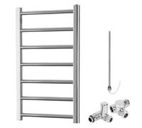 SolAire Heating Products Alpine Dual Fuel Heated Towel Rail, Chrome - W500 X H800 mm