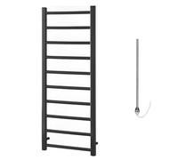 SolAire Heating Products Alpine Electric Heated Towel Rail, Prefilled, Anthracite - W500 X H1200 mm