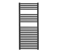 SolAire Heating Products Bray Heated Towel Rail For Central Heating, Straight, Black - W500 X H1000 mm
