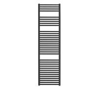 SolAire Heating Products Bray Heated Towel Rail For Central Heating, Straight, Black - W500 X H1500 mm