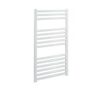 SolAire Heating Products Bray Heated Towel Rail For Central Heating, Straight, White - W500 X H800 mm