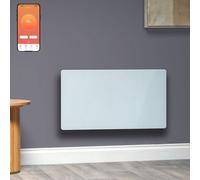 SolAire Heating Products Solaire Vitra Verde Glass Wifi Electric Panel Heater, Wall Mounted, 1500W, White