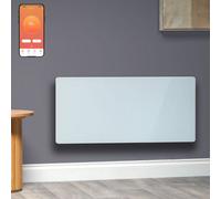 SolAire Heating Products Solaire Vitra Verde Glass Wifi Electric Panel Heater, Wall Mounted, 2000W, White