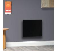 SolAire Heating Products Solaire Vitra Verde Glass Wifi Electric Panel Heater, Wall Mounted, 500W, Black