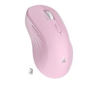 SOLAKAKA SM66 Pink Silent Dual Mode 2.4GHz Wireless Mouse, Adjustable 4200 DPI,Rechargeable Wireless Computer Mouse for PC Mac Laptop, Desktop