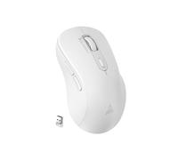 SOLAKAKA SM66 White Silent Dual Mode 2.4GHz Wireless Mouse, Adjustable 4800 DPI, Rechargeable, PC Mac Laptop, Desktop