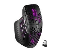 SOLAKAKA SM809 Pro Wireless MMO Gaming Mouse with 9 Side Buttons,24000 DPI,Triple Connectivity (2.4G/BT/Wired) RGB MMO Mouse for Gamer,16 Programmable Macros,Up to 350H Battery Life,Black