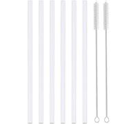 Solala 6 Pack Replacement Straws for Hydro Flask Straw Lid Wide Mouth Bottle, for Hydroflask Wide Mouth Flex Straw Cap, Plastic, 9.8''L X 0.33'' W, Cuttable