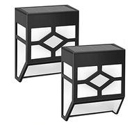 Solalite 2 Pack Solar Fence Lights, Decorative LED Garden Lights Waterproof Solar Powered Outdoor Lamps for Patio, Fence, Yard, Garden, Garage, Stairway, Gate, Wall