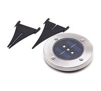 Solalite® 2 Pack Solar Powered Ground Light Waterproof Garden Pathway Lights With 3 LEDs for Home, Yard, Driveway, Lawn