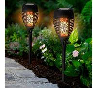 Solalite Led Solar Dancing Flame Torch Stake Light (2 Pack)