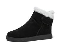 Solamni Women's Winter Boots, Short with Fastening, Waterproof Snow Boots with Non-Slip Sole, Comfortable Faux Fur Lining, Lined Warm Winter Boots, black, 5 UK