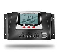 SolaMr 30A Solar Charge Controller 12V/24V/36V/48V Automatic Identification Voltage intelligent Regulator with LCD Display for Solar Home System - WP3048D