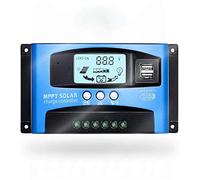 SolaMr Solar Charge Controller 30AMP Solar Panel Battery Regulator 12V/24V Auto with LCD Display Dual 5V USB Adjustable Parameter Fits for Open,AGM,Gel Lead Acid Batteries
