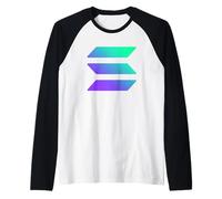 Solana Coin Cryptocurrency Gradient Logo Desentralized Web3 Raglan Baseball Tee