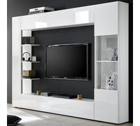 solana high gloss entertainment unit in white