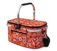 Solance - Foldable Waterproof Large Picnic, Shopping or Cooler Basket with Strap - 25L