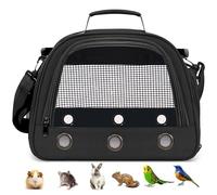 SOLAPOLLO Parrot Bag Breathable Bird Crossbody Bag Hamster Travel Bag Outdoor Rabbit Hedgehog Bird Portable Handbag(black)
