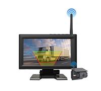 Solar 720P Backup Camera 7 Inch Observe Radio Transmission Nocturnalvision IP69K Waterproof Modifiable Regulations for Trucks Trailers Footwear Radio Solar Backup Camera