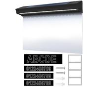 Solar Address Sign - 31.6x5.6x21.6cm ABS | LED House Number Sign - 2-mode Illuminated Waterproof Long Lasting | Address For Yard Garden Home Courtyard Residence Pathway Porch