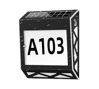 Solar Address Sign: Address Numbers, Modern Solar Powered Appliance, Clear Night Visibility, Outdoor Construction | Home Outdoor Decorative Plaques