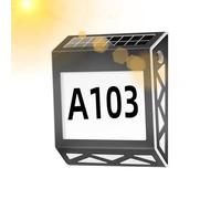 Solar Address Signs For - High-performance Lightweight Courtyard, Solar Panel, LED Illuminated Numbers, Waterproof Energy Wall Plates | Multipurpose Outdoor Indoor Utility
