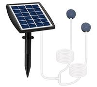 Solar Aerator Pump, Solar Oxygen Pump, Solar Water Air Pump, Solar Powered Oxygenator Pond Water Oxygen Pump, 2 Mode Solar Powered Air Pump Oxygenator for Outdoor Pool Pond Fish Tank