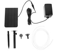 Solar Air Pump for Aquarium and Pond, 5v 1.6w Black | Silicon Crystal Build, Ip65 Protection, 0.6l/min Output, Quiet Dc3v-5v Operation for Fish Keeping